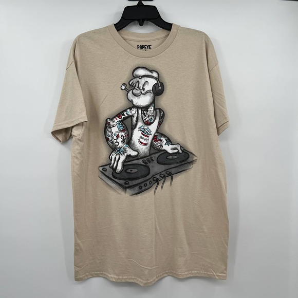 Popeye Other - Popeye Men's Beige Graphic T-Shirt Size Large